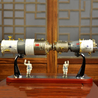 1:45神舟十一号飞船与天宫二号对接模型合金神舟11号载人飞船模型 原白色