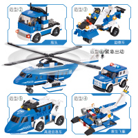 兼容乐高沃马城市警察拼装积木警察总署消防局儿童玩具6-10岁