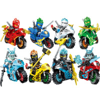拼图兼容乐高男孩幻影忍者人仔金神龙拼装积木玩具3-6-10岁 2019新品忍者摩托8款