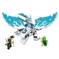 拼图兼容乐高男孩幻影忍者人仔金神龙拼装积木玩具3-6-10岁 放逐君王的冰龙