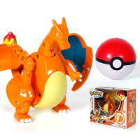[正版]庄臣精灵宝可梦比卡丘宠物小精灵喷火龙超梦皮卡丘男孩女孩神奇宝贝精灵球全套变形玩 8902精灵宝可梦[喷火龙]