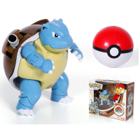 [正版]庄臣精灵宝可梦比卡丘宠物小精灵喷火龙超梦皮卡丘男孩女孩神奇宝贝精灵球全套变形玩 8904精灵宝可梦[水箭龟]