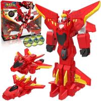 三宝爆速合体玩具全套装爆速机甲翎空威甲雷域天魔海皇爆裂魔幻飞车神男孩玩具机器人 翎空爆速变形机甲[升级版]