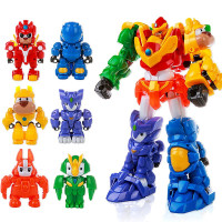 智尊 星原小宝2之神勇V5队变形合体机器人新元星源星宝玩具男孩儿童机甲玩具 星原小宝2神勇V5战神六合体大套装