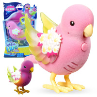 灵动创想我的小宠发光唱歌录音小鸟电子宠物玩具惊喜孵化小鸡小海龟 发光唱歌小鸟-粉色28540