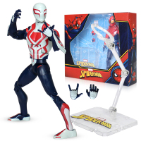 蜘蛛侠玩具漫威复仇者联盟4手办模型模型玩具复联3可动人偶玩偶 蜘蛛侠2099支架版1902