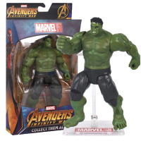 [漫威正版]复仇者联盟4手办人偶玩具美国队长钢铁侠蜘蛛侠灭霸黑豹人仔模型关节可动玩偶7寸 盒装[绿巨人]赠支架