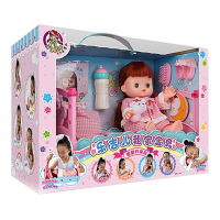 [女孩玩具]乐吉儿娃娃我家宝贝仿真婴儿娃娃咪露洋娃娃女孩过家家玩具安抚娃娃睡眠娃娃 [温馨月亮床]A051