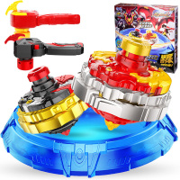 三宝超变战陀玩具竞技陀螺儿童对战圣焰红龙陀螺套装 红黑陀螺激战套装