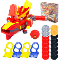 瑞华行激战奇轮3玩具儿童射击烈焰神兽神变形对战升级套装 烈焰爆炫神枪标靶套装80226