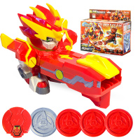瑞华行激战奇轮3玩具儿童射击烈焰神兽神变形对战升级套装 烈焰神兽套装80210