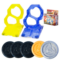 瑞华行激战奇轮3玩具儿童射击烈焰神兽神变形对战升级套装 爆炫标靶