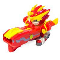 瑞华行激战奇轮3玩具儿童射击烈焰神兽神变形对战升级套装 狮王战斗套装80213