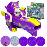 瑞华行激战奇轮3玩具儿童射击烈焰神兽神变形对战升级套装 狼星神兽套装80237