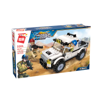 启蒙拼装积木维和部队3209雷霆突击战男孩子军事战争场景玩具 险遇截击3201