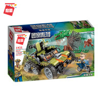 启蒙兼容乐高拼装积木1920森林警察系列拯救大熊猫男孩拼插玩具 猎捕灵猴1921