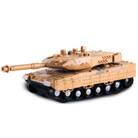 坦克模型儿童玩具车声光军事导弹惯性双轴承坦克车模型玩具 香槟色文艺-声光坦克