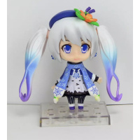 音未来中秋明月音 和服音手办赛车音模型模玩摆件美少女月饼手办 037围巾初音 国产