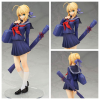 fate figma 366 saber手办 圣女贞德 黑贞德关节可动手办模型 校服saber 国产手办