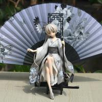 缘之空周边穹妹和服动漫手办春日野穹二次元机箱车载摆件模型 白色和风穹妹换手款送扇子