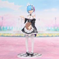 国产从零开始的异世界生活 蕾姆 雷姆手办 拉姆女仆手办模型 新款蕾姆(圆格子底座) 国产手办