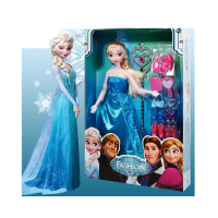 冰雪奇缘艾莎公主换装玩具娃娃爱莎公主娃娃女孩生日玩具单个礼盒装 艾莎经典版(送衣服和配饰) 高:30CM