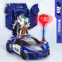变形玩具机器人金刚大蜂变形车男孩搏击8汽车6儿童玩具4-5周岁3 全新第六代-会搏击的变形车-白灭【蓝】