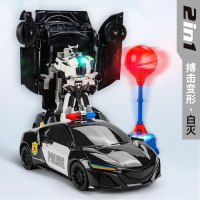 变形玩具机器人金刚大蜂变形车男孩搏击8汽车6儿童玩具4-5周岁3 全新第六代-会搏击的变形车-白灭[黑]