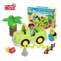 兼容乐高积木大颗粒拼装越野车吉普巴士工程车飞机儿童玩具 吉普车套餐