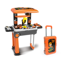 女孩过家家仿真梳妆台儿童化妆品厨房做饭套装盒3岁小男宝宝玩具 二合一多功能男孩工具台套装