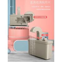 儿童洗漱台玩具洗脸池洗手台仿真过家家玩具可出水宝宝浴室男女孩 洗漱台-维尔粉[充电版]