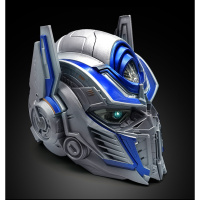 王者威将变形玩具金刚电影5擎天OP柱面罩可穿戴声光男孩头盔儿童 蓝色经典版