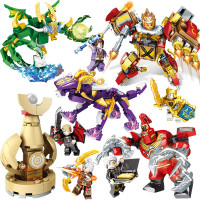 王者积木玩具兼容乐高荣耀英雄小人偶拼插孙悟空玩具男孩 5款英雄主宰暴君孙悟空机甲送桌游