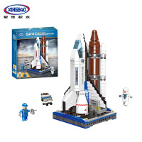 星堡航天载人太空飞船航空卫星飞机小颗粒积木4-12岁男孩玩具 XB16004航天飞机
