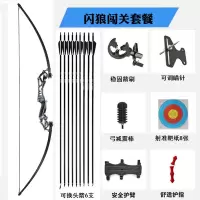 射鱼神器 全自动反曲弓箭禁户外射击复合弓套装竞技射箭专业运动 闪狼闯关套餐直拉弓
