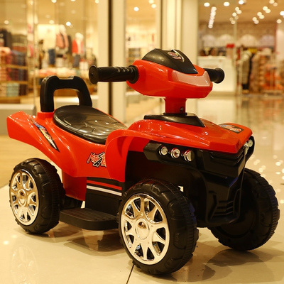 儿童电动车四轮汽车宝宝摇摇车小孩遥控玩具可坐人溜娃婴儿摩托车 红色脚踏电动款+遥控器+充电器