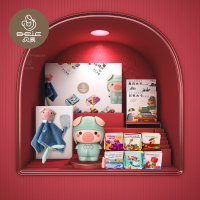 贝易儿童早教机6宝宝故事机智能机器人幼儿音乐播放器0-3婴儿玩具 玩具大礼盒:早教机+布书+视觉卡+安抚巾