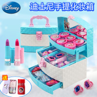 利姿化妆盒小孩的化妆品公主彩女孩玩具儿童化妆品套装可水洗 冰雪手提箱送化妆刷+指甲油