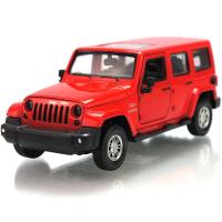 CLX彩利信越野吉普越野车模型合金铁皮仿真声光回力儿童玩具汽车 红色