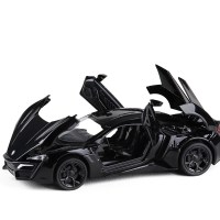 速度激情1:32莱肯跑车合金车模金属声光回力开汽车模型玩具车 黑色