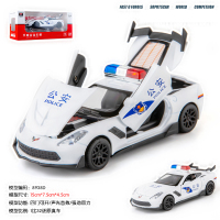 1/32天鹰合金警车公安特警汽车模型仿真跑车男孩玩具车 白色