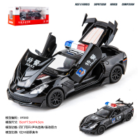 1/32天鹰合金警车公安特警汽车模型仿真跑车男孩玩具车 黑色