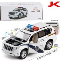 1:32大众桑塔纳110警车玩具车合金车模型儿童汽车模型玩 丰田普拉多越野警车