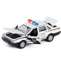 1:32大众桑塔纳110警车玩具车合金车模型儿童汽车模型玩 桑塔纳警车