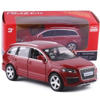 5寸金属仿真 奥迪AUDI Q7 V12越野车合金小汽车模型玩具 红色