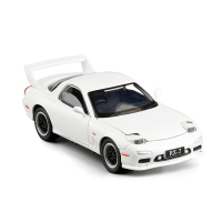 JKM 1/32马自达FD RX7跑车合金车模翻灯开声光金属仿真汽车模型 白色