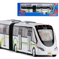 彩珀双节巴士旅游巴士玩具车汽车模型全合金车大号车模 绿色