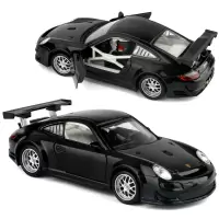 金属仿真彩珀成真保时捷911 GT3 RSR 合金小汽车模型玩具男孩 黑色