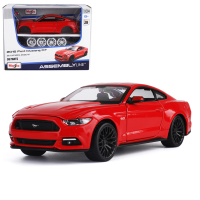 美驰图金属1:24福特野马拼装车模仿真合金汽车拼装模型组装模型 红色福特野马