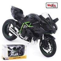 美驰图1/12川崎H2忍者战斧宝马RnineT拿铁静态仿真合金摩托车模型 川崎H2